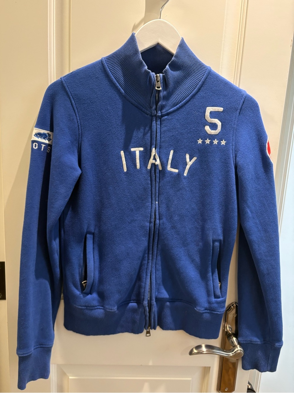 Roots Royal Blue Italy Zip Sweater